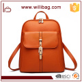 Fashional Teenage High Quality PU Leather Backpack Mujeres